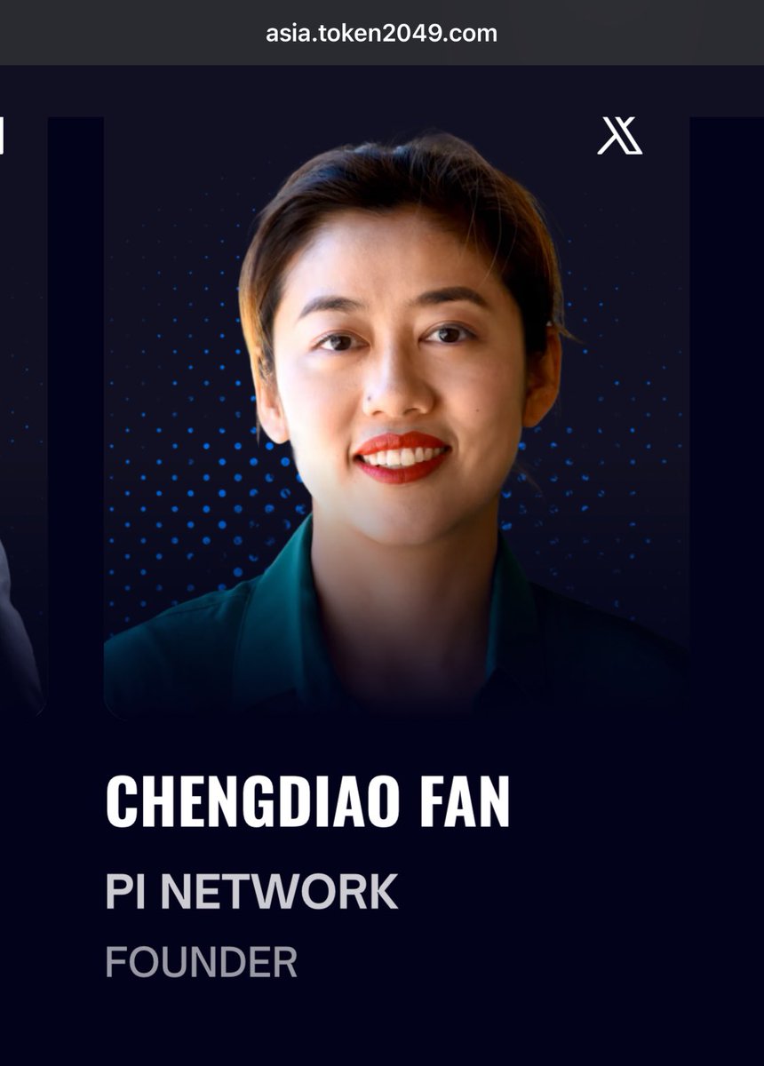 🚨 BREAKING: Pi Network Founder, Chengdiao Fan, has officially been added to the speaker list for the <a href="/token2049/">TOKEN2049</a> crypto conference in Singapore.

Date - October 1 &amp; 2

asia.token2049.com/speakers