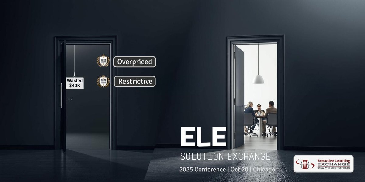 learningleader's tweet image. Why pay $40K for one seat when your team needs real access? ELE gives you 10x the access at 1/10th the price—including two annual conferences. See the difference: ele.llc/?utm_source=x&amp;amp;…