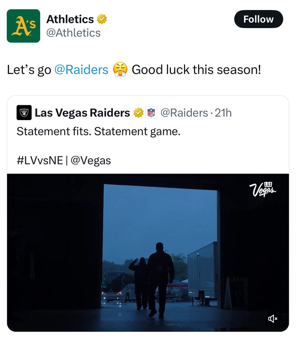 The treasonous <a href="/Athletics/">Athletics</a> &amp; their pathetic social team (comments turned off) should be dragged for this. John “The Con” Fisher refused to redevelop the Coliseum, something Mark Davis wanted, which aided the Raiders in leaving Oakland.