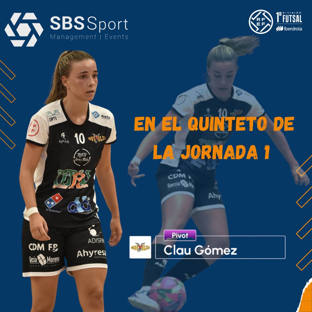 1ª ᴅɪᴠɪsɪᴏ́ɴ (ғ)

𝘾𝙡𝙖𝙪 𝙂𝙤́𝙢𝙚𝙯, jugadora de <a href="/FSFMostoles/">MRB MÓSTOLES FSF</a>, en el mejor quinteto de la 𝗝𝗼𝗿𝗻𝗮𝗱𝗮 1 de <a href="/FutSalRFEF/">Futsal RFEF</a>.

➕ℹ️ sport-sbs.com/representado/c…

#sbsplayers | <a href="/clauugomezz10/">claudia</a>