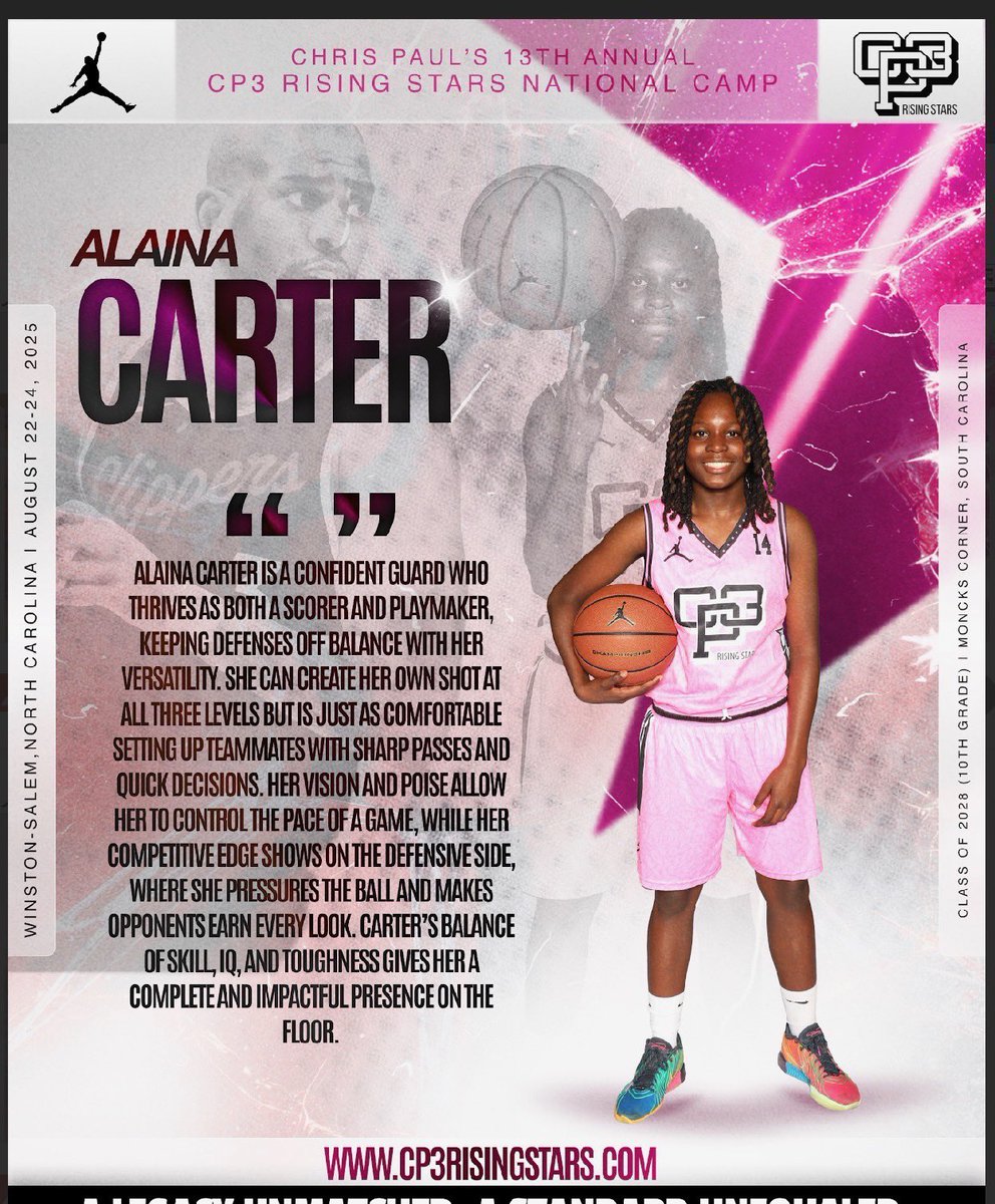 Alaina_Carter28's tweet photo. The work continues. Thanks to @CP3events for the opportunity. @ladystagshoops 💪🏾🩷🤍💙💛🦌🏀 #Work #hardworkpaysoff https://t.co/tdSAIrHxR1