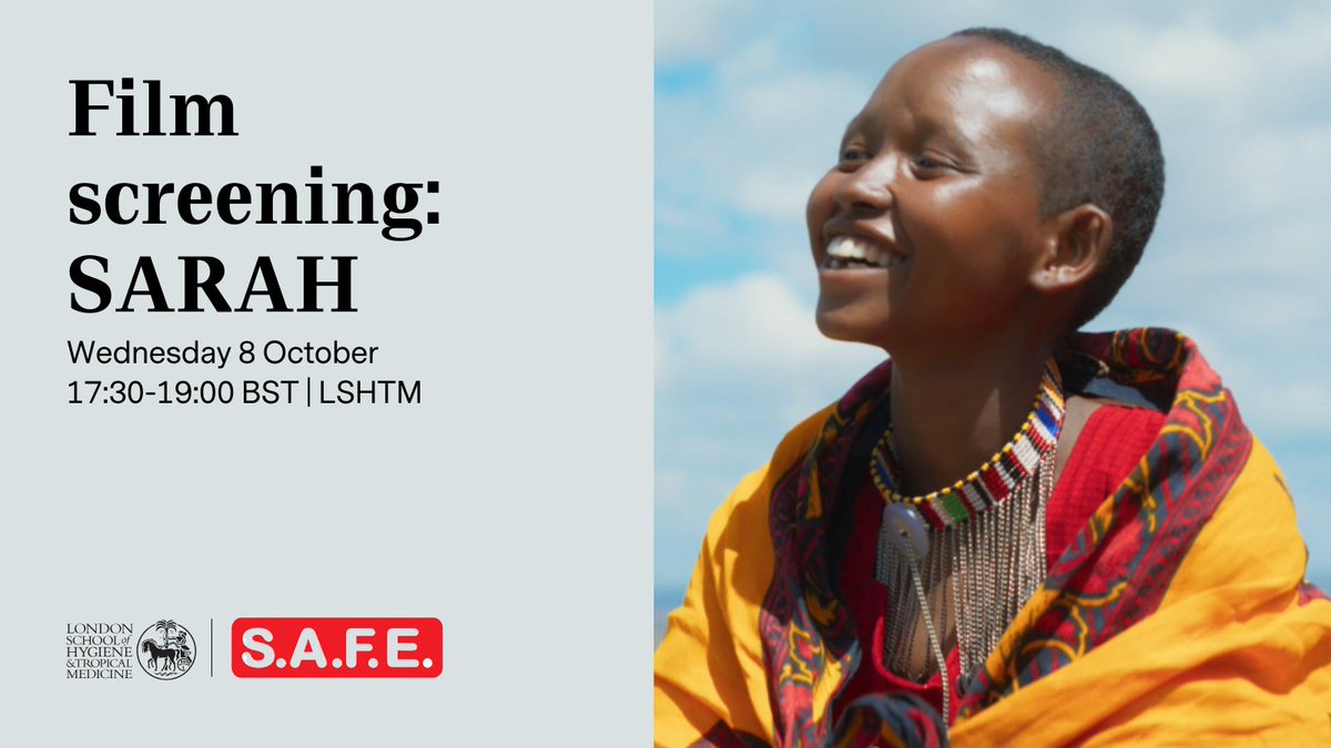 MARCH_LSHTM's tweet image. We&apos;re hosting a special film screening of SARAH, a coming-of-age film brought to you by @SafeKenya1, with @LSHTM&apos;s Gender Violence &amp;amp; Health Centre.

After the screening, the film&apos;s creators and members of the SAFE team will also join us for a Q&amp;amp;A. 

Info🔗 lshtm.ac.uk/newsevents/eve…