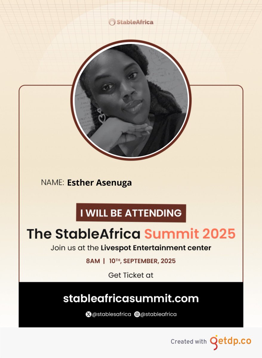 queensgrills's tweet image. I’m attending the Stable Africa Summit 2025!

#stablebydesign #attendingstableafricasummit