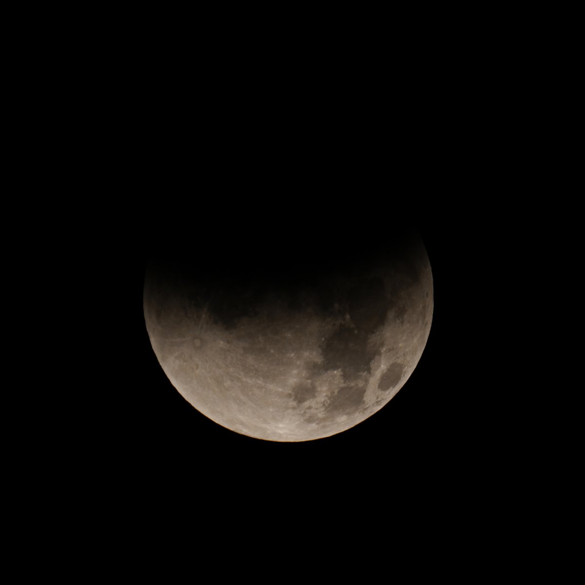 PlenilunioR's tweet image. まずは普通の食から。 
食べられてるみたいでかわいい🌔 
#月食 #lunareclipse