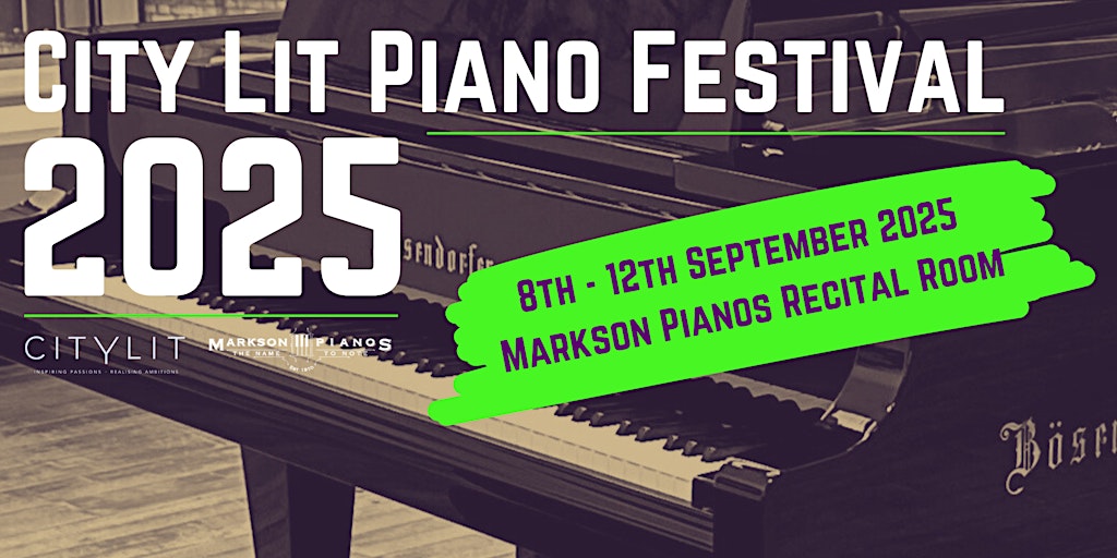 We’re delighted to see the <a href="/citylit/">City Lit</a> Piano Festival returning today until the 12th, once again filling the Markson Pianos Recital Room with a week of inspiring performances.

Find the full programme and book tickets here: 
eventbrite.co.uk/cc/city-lit-pi…