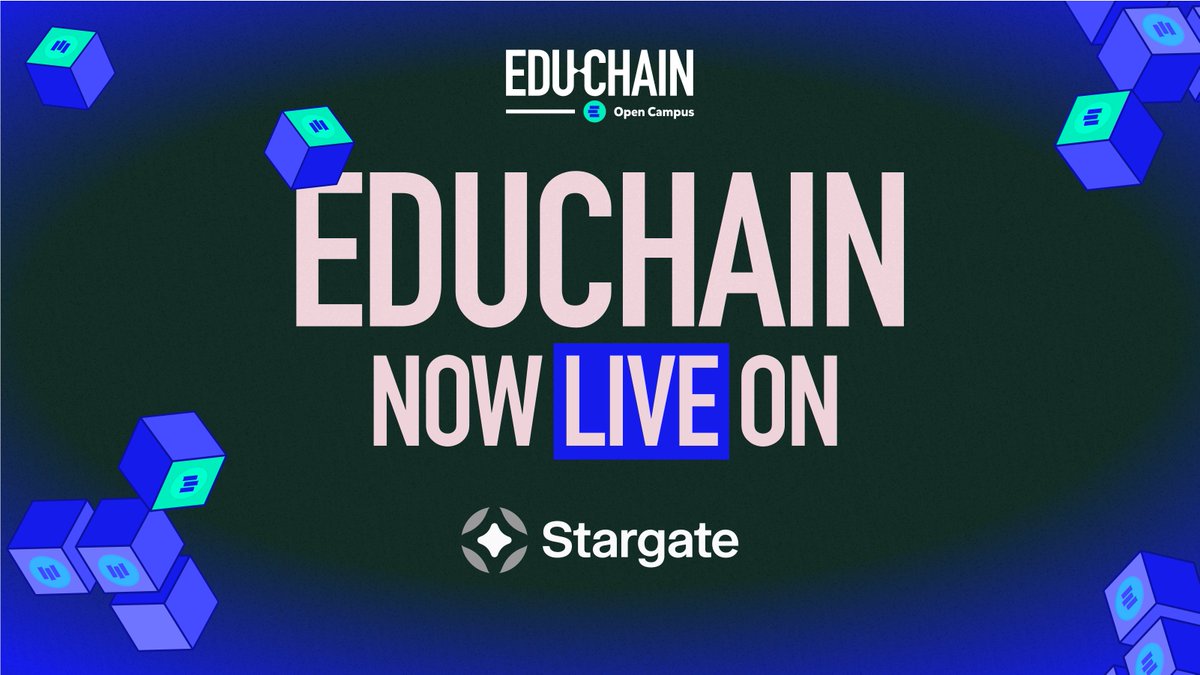 EDU Chain (@educhain_xyz) on Twitter photo It just got way easier to access EDU Chain!
<a href="/StargateFinance/">Stargate | Fast Swaps - Now Live</a> is now live!
Transfer USDC directly from 55+ chains, with zero fees and guaranteed settlement.
Learn why this is important for EDU Chain 🧵⤵️ It just got way easier to access EDU Chain!
<a href="/StargateFinance/">Stargate | Fast Swaps - Now Live</a> is now live!
Transfer USDC directly from 55+ chains, with zero fees and guaranteed settlement.
Learn why this is important for EDU Chain 🧵⤵️