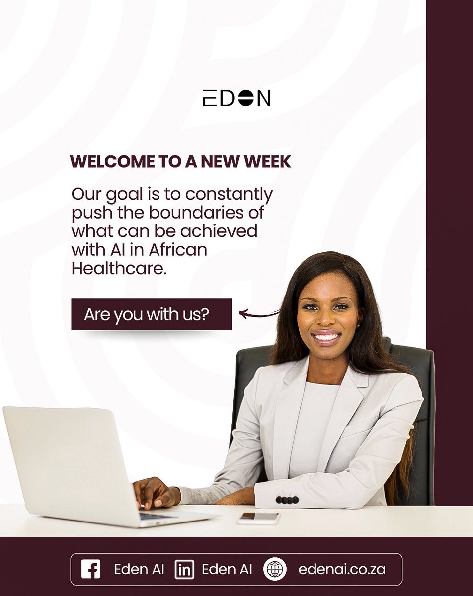 EdenAiza's tweet image. A new week, a new opportunity to reimagine African healthcare.

#edenai #africanai #healthtechafrica #digitalhealth #africahealth #ai4good #futureofhealth #afrofuturism