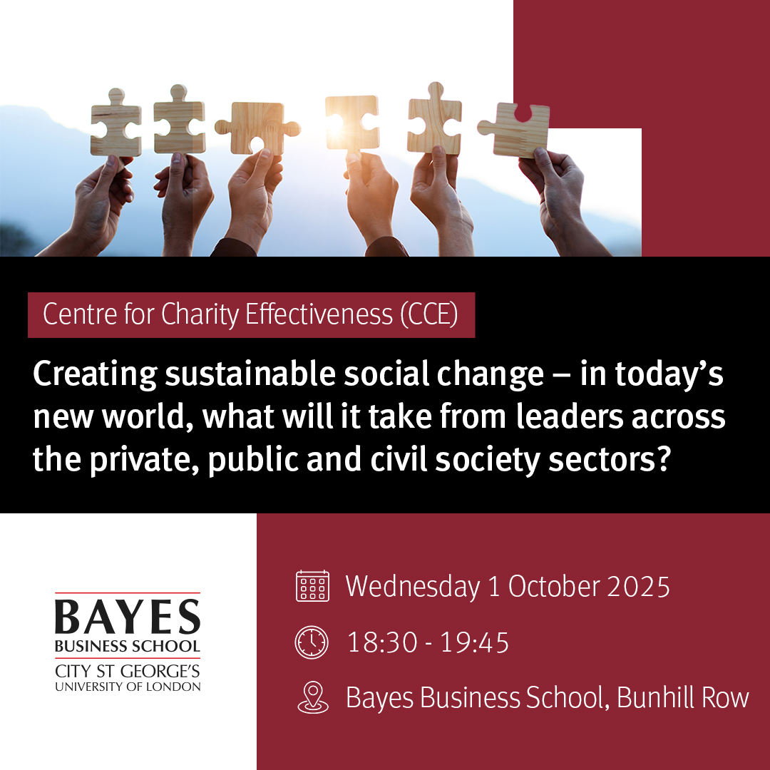 Centre for Charity Effectiveness (CCE) (@bayescce) on Twitter photo 🌟 What happens when leaders from business, govt & civil society unite?
✨ Innovation sparks
✨ Boundaries dissolve
✨ New solutions emerge
Join us next month for the Cross-sector Leadership Flagship Event ow.ly/ItaK50WSWmH
#BayesCCE #FlagshipEvent 🌟 What happens when leaders from business, govt & civil society unite?
✨ Innovation sparks
✨ Boundaries dissolve
✨ New solutions emerge
Join us next month for the Cross-sector Leadership Flagship Event ow.ly/ItaK50WSWmH
#BayesCCE #FlagshipEvent