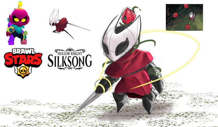 TarnArts's tweet photo. Brawl Stars x Silksong ??? actual peak ???
#BrawlStars #BrawlStarsArt 
#Silksong #silksongfanart https://t.co/DlMvpY9zrT