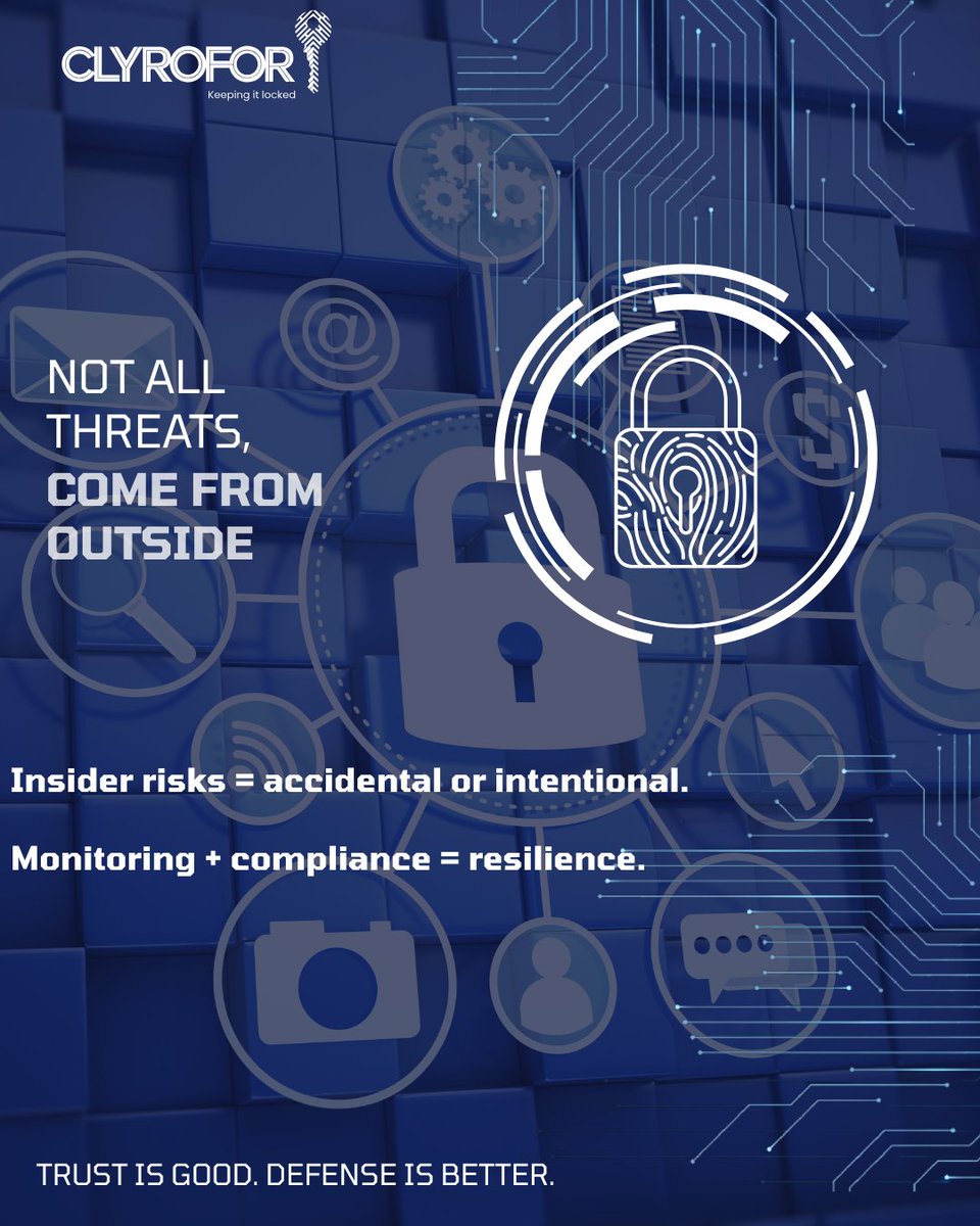 Not all threats come from outside.  Insider risks whether accidental or intentional can be just as damaging. Monitoring 🔎 + Compliance = Resilience. #InsiderRisk #CyberResilience #CyberSecurity
