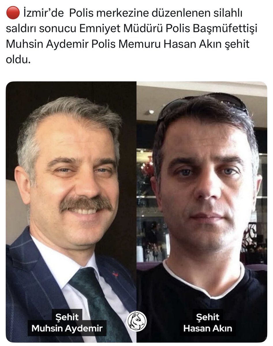 Çok büyük acı… Yüreğimiz yangın yeri…
Şehit Polislerimize Allah’tan rahmet yaralı polislerimize acil şifalar diliyorum 🤲🏼 🇹🇷🇹🇷