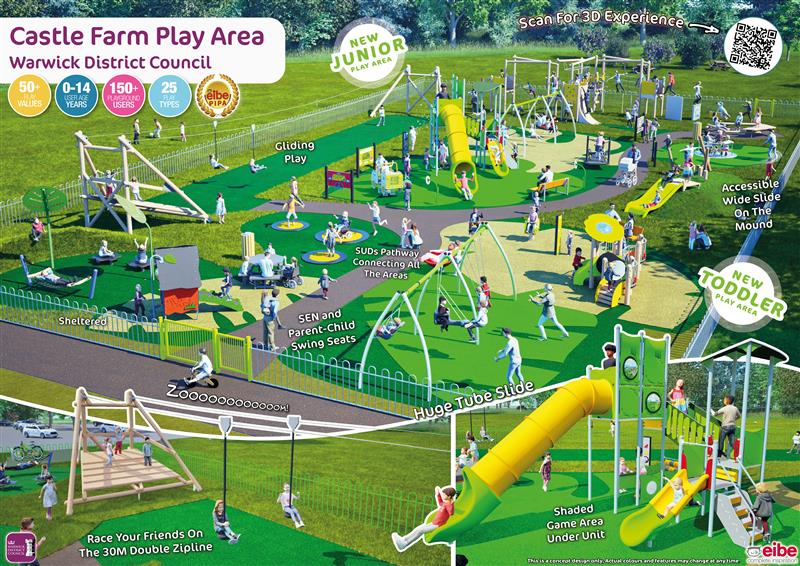 Warwick_DC's tweet photo. New play areas are coming to Castle Farm, Kenilworth &amp; Mill Gardens, Leamington Spa!

Developed with Evergreen School &amp; play design experts, they’ll provide inclusive spaces for learning, play &amp; community.

🔗 https://t.co/hkL8szuL07 https://t.co/H3aFoLbdx6