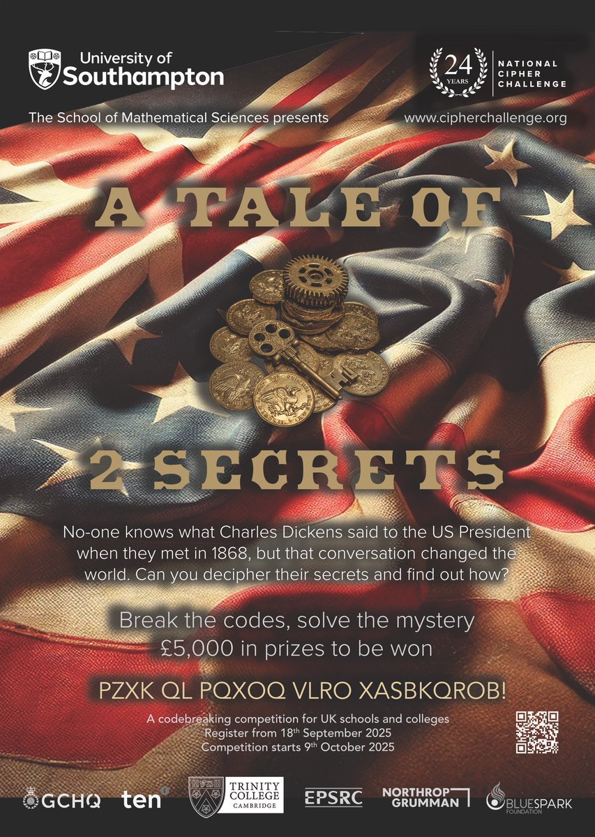 Cipher_Master's tweet image. Posters for this years cipherchallenge.org should be arriving in schools this week. If you want to help promote the competition, why not post a picture of the poster on your boards?