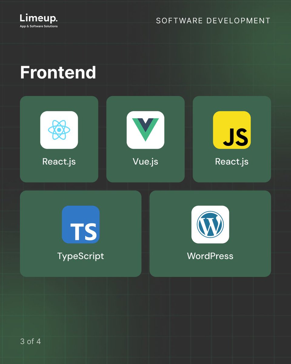 limeup_io's tweet image. A quick look at our tech stack.
What's in your developer toolkit? 👇
#TechStack #Programming #TechTools #Limeup