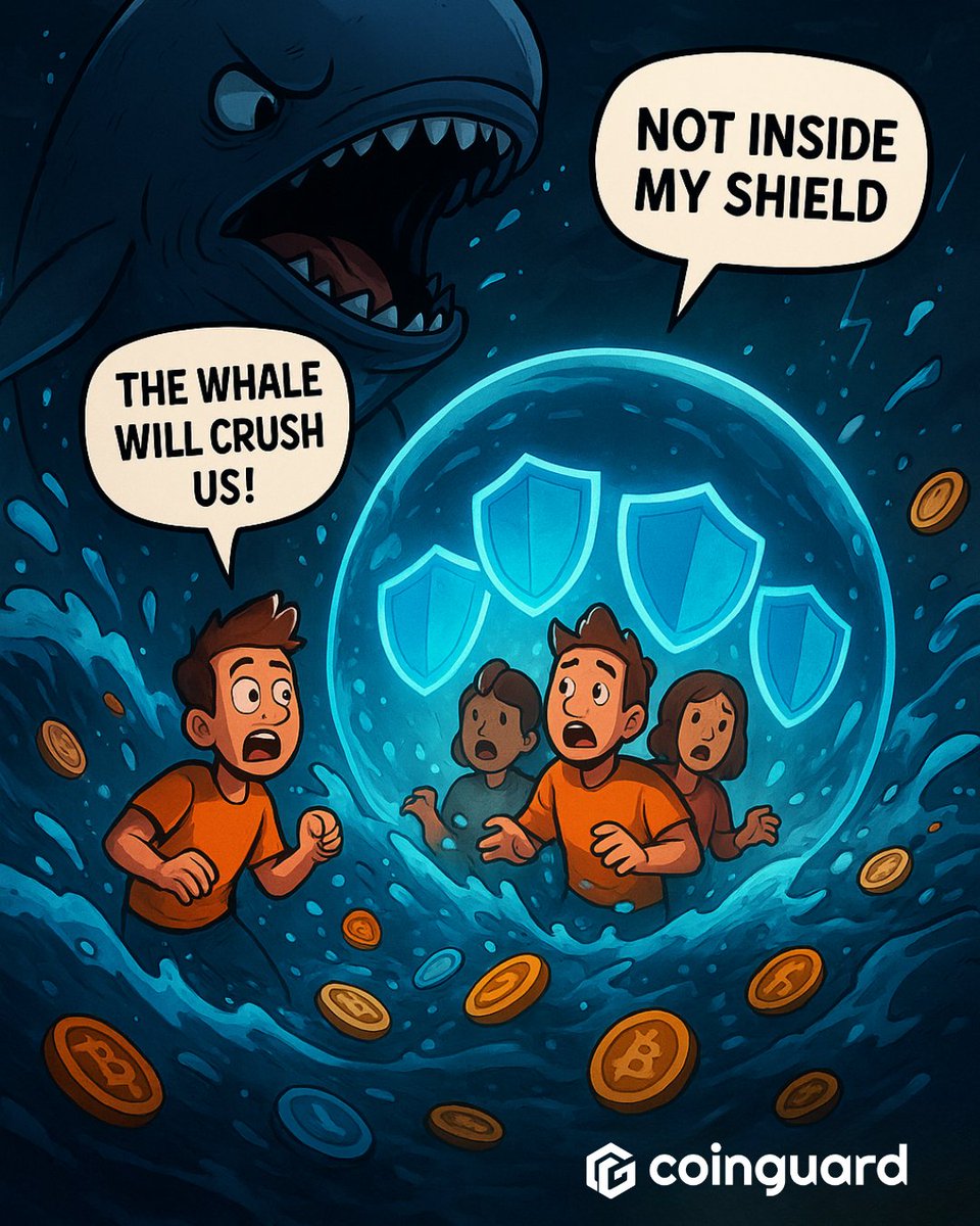 coinguardai's tweet image. 🐋 Whales may move the market…
🛡️ But not your safety.
👉 CoinGuard keeps small traders protected from big manipulations.
#CryptoSafety #WhaleProtection #CoinGuard #StaySafeWithCoinGuard