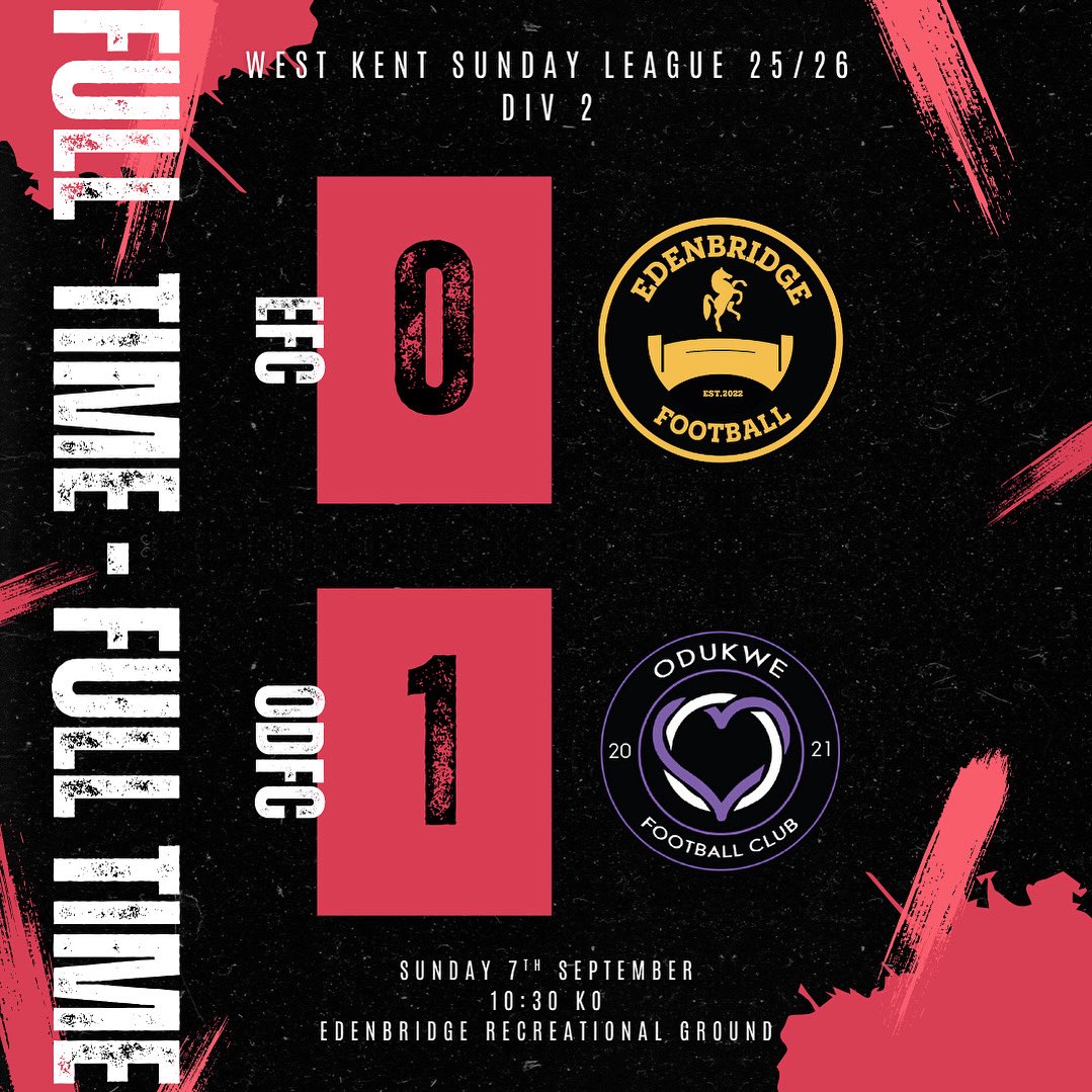 A defeat in our opening game of the season. Onto Speldhurst Rangers FC this weekend 🔴⚫️