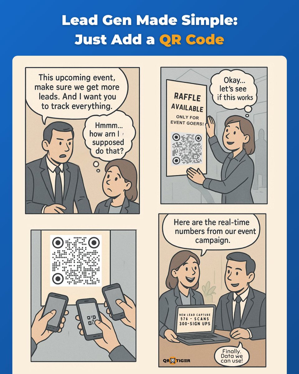 Smart marketers don’t chase leads... they attract them using QR codes.

#QRCODE #leadgenerationtips #QRTIGER