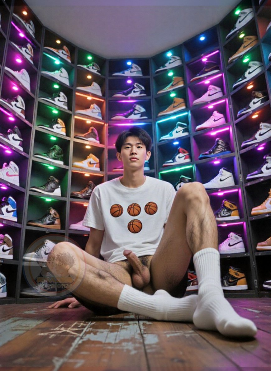 My younger brother, who's a sports student, said he's willing to trade his body for new shoes.
體育生弟弟說想買新鞋，可以用身體換

#ai #aiartworks #male #boy #gay #gaymale #gayboy #yaoi