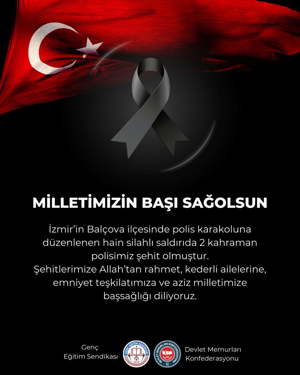 İzmir Balçova’da gerçekleşen menfur saldırıda şehit olan kahraman polislerimize Allah’tan rahmet, yaralı emniyet mensuplarımıza acil şifalar diliyorum. Bu hain saldırıyı nefretle kınıyor, aziz milletimize başsağlığı diliyorum.