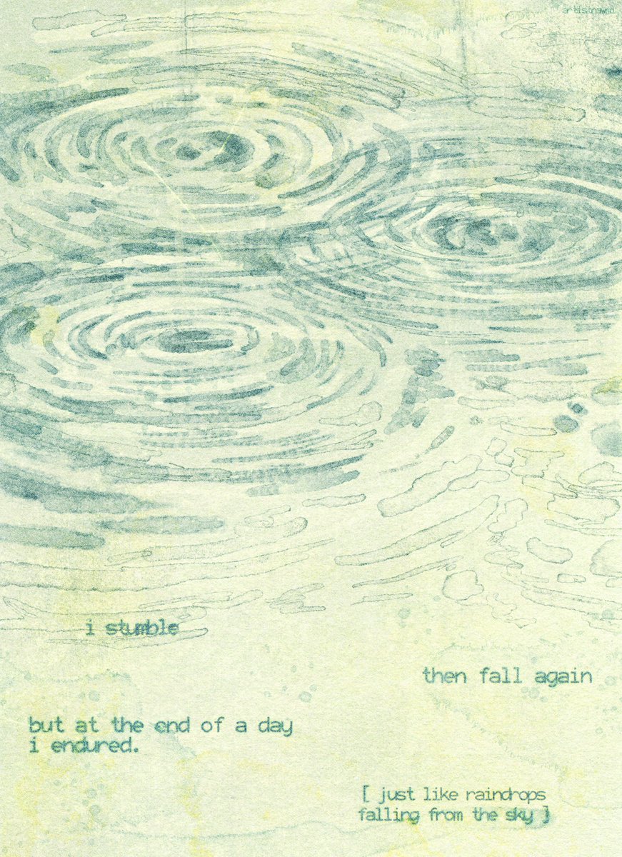 just like raindrops falling from the sky