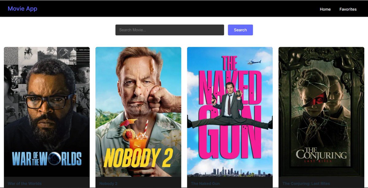Amazirostanley's tweet image. Impossibilities only exists if we refuse to try. It is safe to say that I have grabbed the concept of #React 

Checkout my Movie app clone with free api. More to come. 

Thanks to @Spentacademy and @leonnoel #100devs #SoftwareEngineer 

 usemymovie.netlify.app