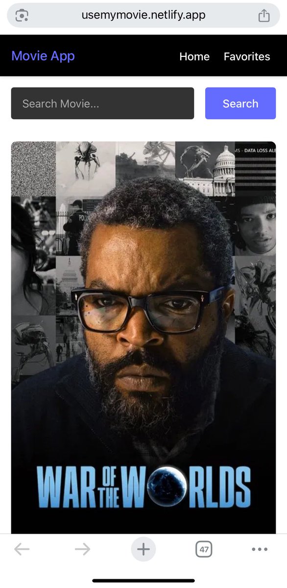 Amazirostanley's tweet image. Impossibilities only exists if we refuse to try. It is safe to say that I have grabbed the concept of #React 

Checkout my Movie app clone with free api. More to come. 

Thanks to @Spentacademy and @leonnoel #100devs #SoftwareEngineer 

 usemymovie.netlify.app
