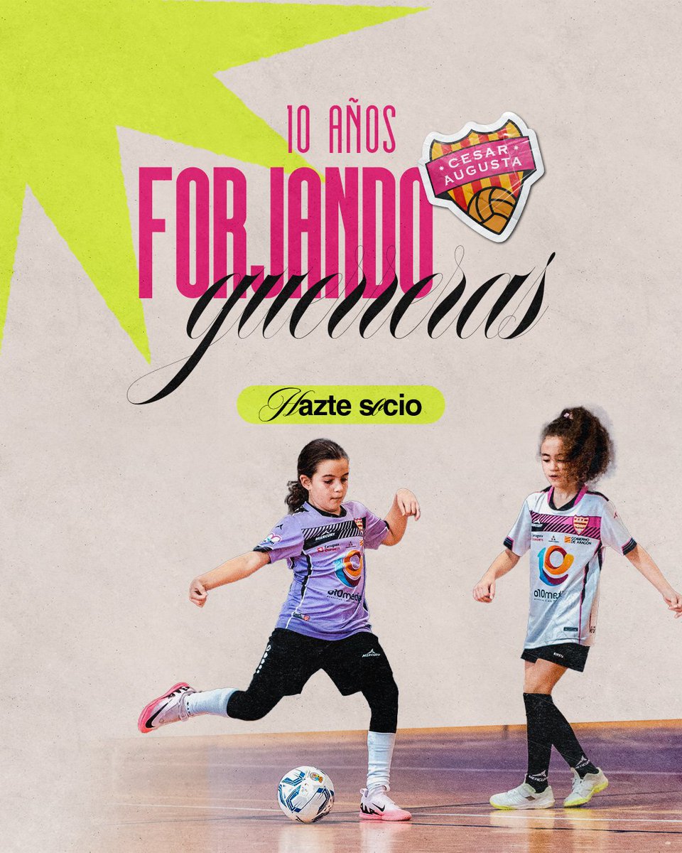 fsfcesaraugusta's tweet image. No se trata solo de fútbol sala
Se trata de soñar, de luchar y de creer que todo es posible
Cada entreno, cada partido, cada aplauso nos ha traído hasta aquí
Y ahora queremos seguir escribiendo esta historia contigo
💗 Hazte socio. Forma parte.
10 AÑOS FORJANDO GUERRERAS.