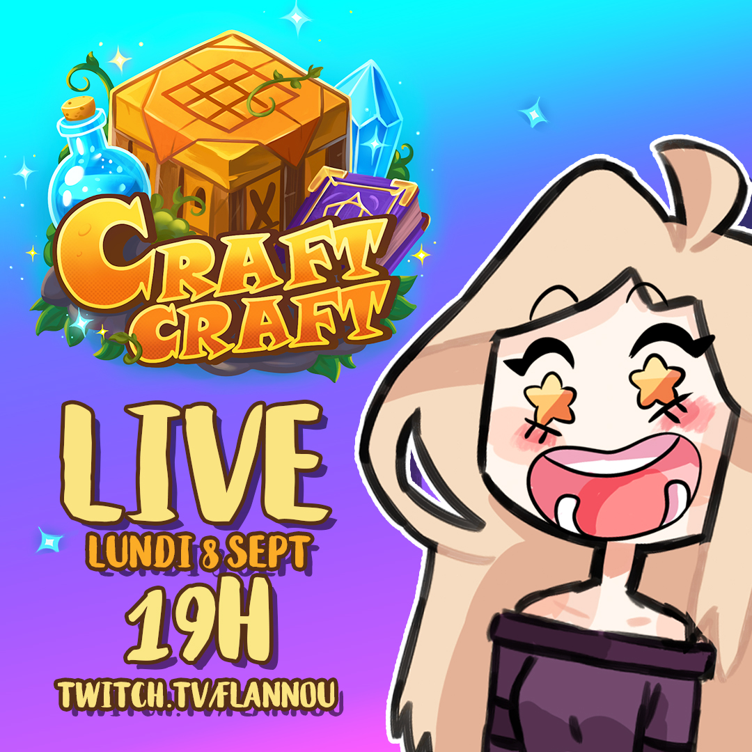 RDV ce soir à 19H en live sur TWITCH pour le retour du meilleur serveur de tous les temps... CRAFTCRAFT !!!!! 👩‍🌾✨✨

twitch.tv/flannou