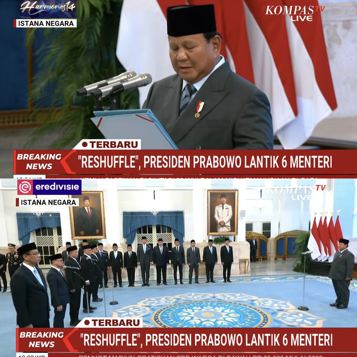 ✅ RESMI : Presiden Prabowo Subianto melantik 4 menteri baru dan 1 wakil menteri sore ini.

• Kementerian Keuangan
Purbaya Yudhi menggantikan Sri Mulyani 

• Kementerian Perlindungan Pekerja Migran
Mukhtarudin menggantikan Abdul Kadir

• Kementerian Koperasi
Ferry Juliantono