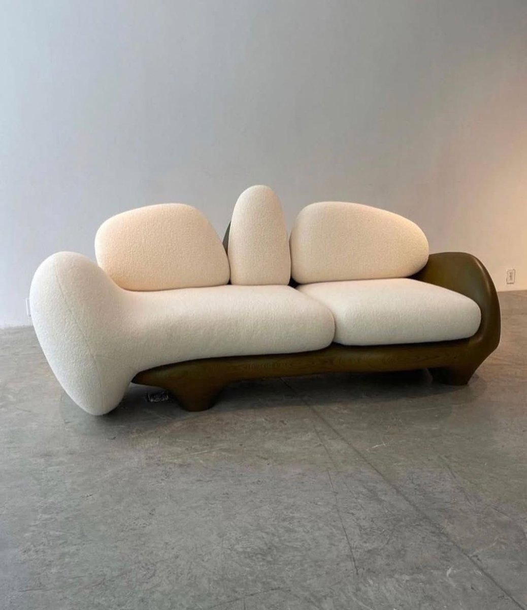 INTERIORPORN1's tweet photo. Daniel Ashram chilling on the rubble sofa https://t.co/hYUYZ21c1N