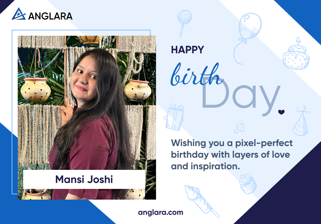 AnglaraDigital's tweet image. Happy Birthday, Mansi Joshi! 🎂🎉

Your creativity &amp;amp; passion as a #UIUXDesigner bring sparkle to @AnglaraDigital every day. 💫🎨

Wishing you a bright year ahead, full of growth &amp;amp; creative spark. ✨🎈

#HappyBirthday #TeamAnglara #BirthdayCheers