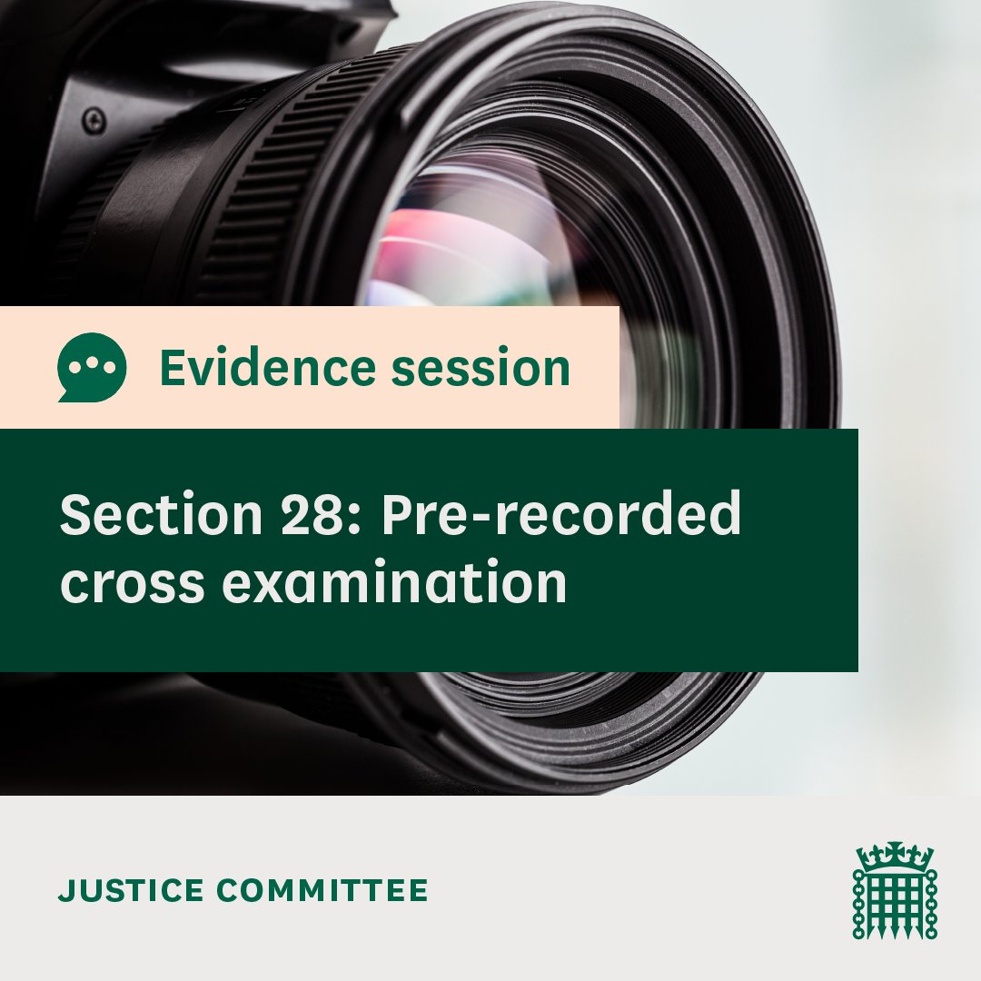 Justice Committee (@commonsjustice) on Twitter photo We're taking evidence on Section 28 Youth Justice and Criminal Evidence Act.
This enables some vulnerable or intimidated witnesses to have their cross-examination recorded before trial.
Watch on 9 September at 2.30pm as we hear from experts and Minister <a href="/AlexDaviesJones/">Alex Davies-Jones MP</a>. We're taking evidence on Section 28 Youth Justice and Criminal Evidence Act.
This enables some vulnerable or intimidated witnesses to have their cross-examination recorded before trial.
Watch on 9 September at 2.30pm as we hear from experts and Minister <a href="/AlexDaviesJones/">Alex Davies-Jones MP</a>.