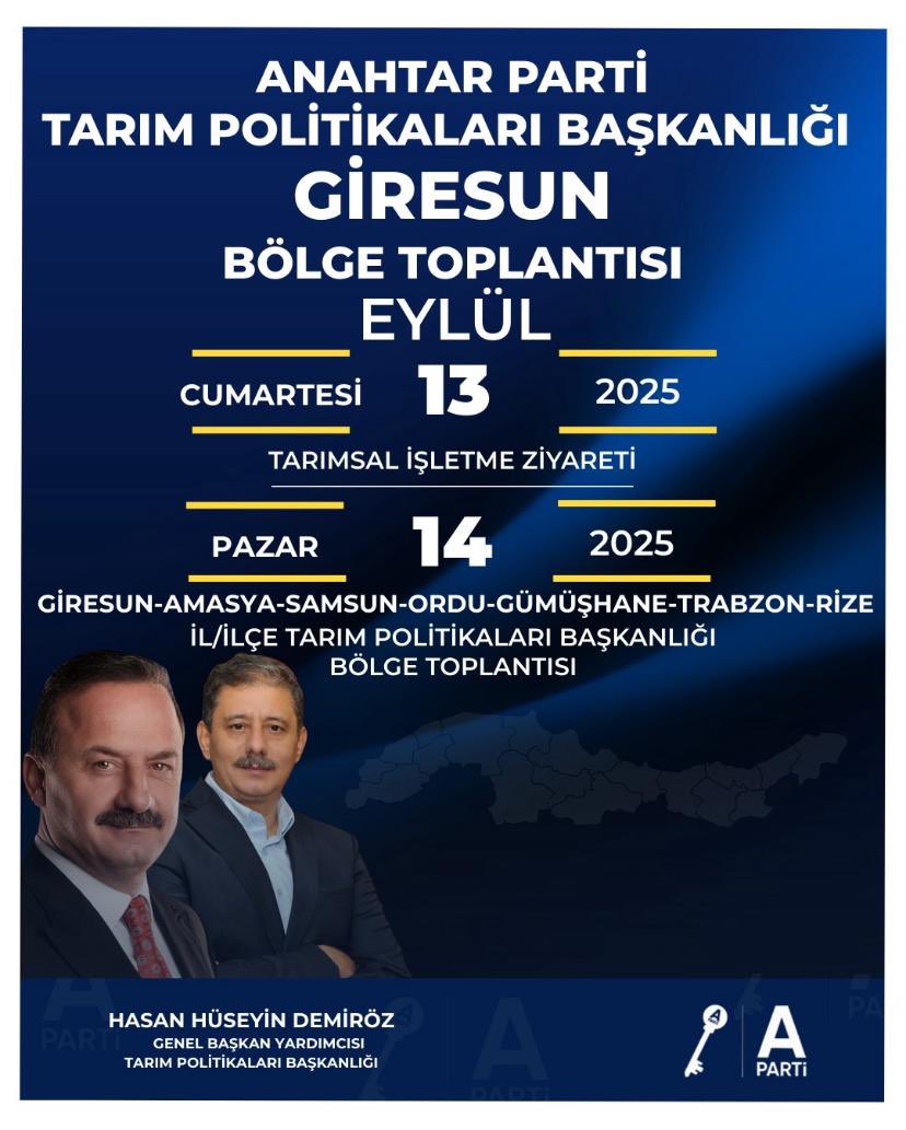 AnahTARIM (@anahtarim0) on Twitter photo Anahtar Parti Tarım Politikaları Başkanlığı, 13-14 Eylül 2025’te
Giresun’da program düzenliyor.
<a href="/anahtarparti/">Anahtar Parti</a> <a href="/yavuzagiraliog/">Yavuz Ağıralioğlu</a> <a href="/hhuseyindemiroz/">Hasan Hüseyin Demiröz</a>
#AnahtarParti
#giresun Anahtar Parti Tarım Politikaları Başkanlığı, 13-14 Eylül 2025’te
Giresun’da program düzenliyor.
<a href="/anahtarparti/">Anahtar Parti</a> <a href="/yavuzagiraliog/">Yavuz Ağıralioğlu</a> <a href="/hhuseyindemiroz/">Hasan Hüseyin Demiröz</a>
#AnahtarParti
#giresun