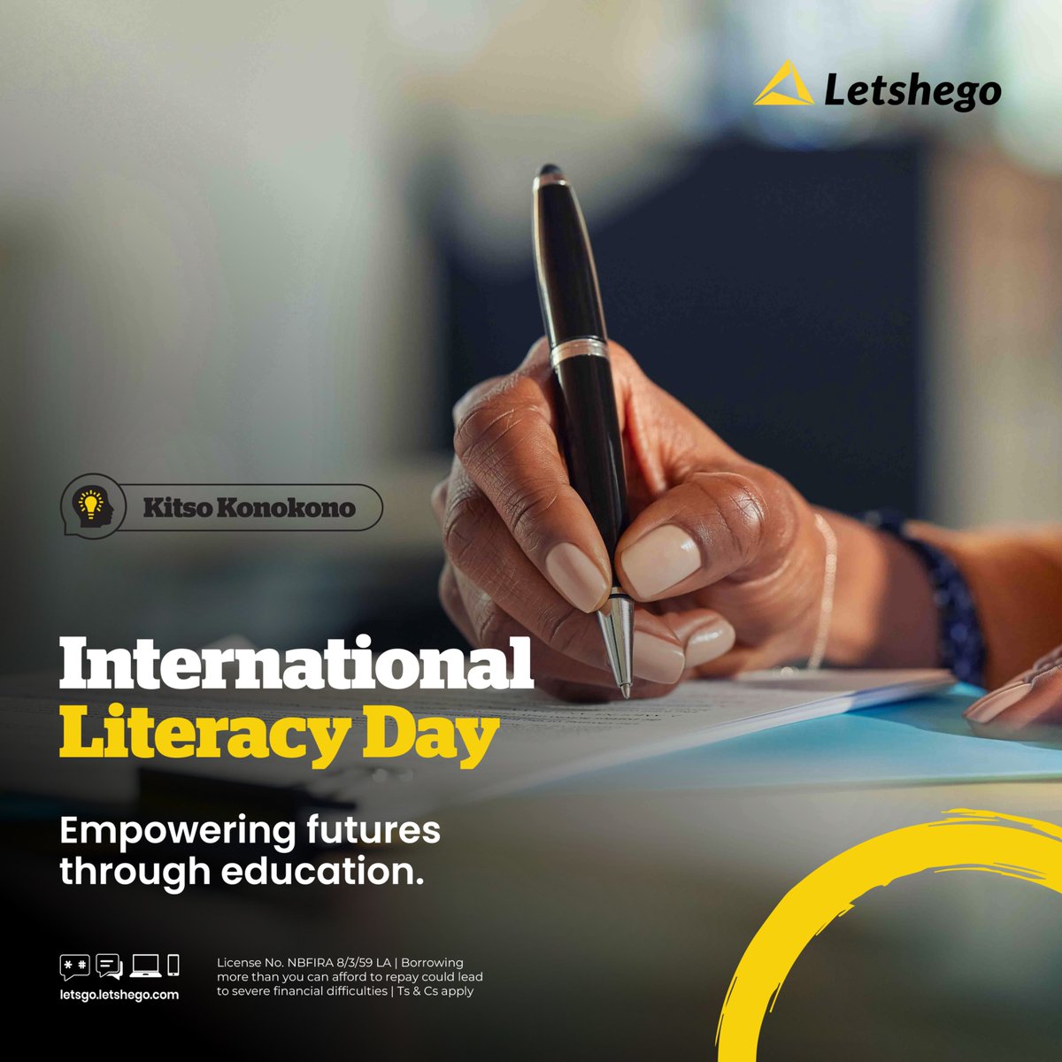 letshegobw's tweet image. This Financial Literacy Day, we&apos;re empowering everyday decisions with smarter money habits.
Whether it&apos;s budgeting, saving, or planning for the future, the first step is knowing how.
Let&apos;s build a financially confident generation — one lesson at a time.

#LiteracyDay #Letshego