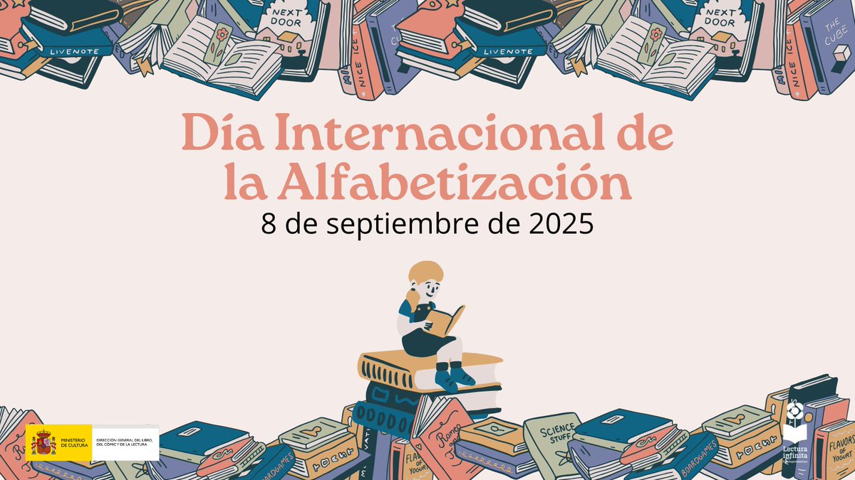 Hoy, 8 de septiembre, nos unimos a la <a href="/UNESCO_es/">UNESCO en español 🏛️#Educación #Ciencia #Cultura</a>
para celebrar el #DíaInternacionaldelaAlfabetización 

Desde <a href="/librolecturagob/">DG del Libro, del Cómic y de la Lectura</a> defendemos y promovemos la lectura 📖 y el acceso a la misma como uno de los pilares de la #alfabetización para formar sociedades ➕ justas y equitativas