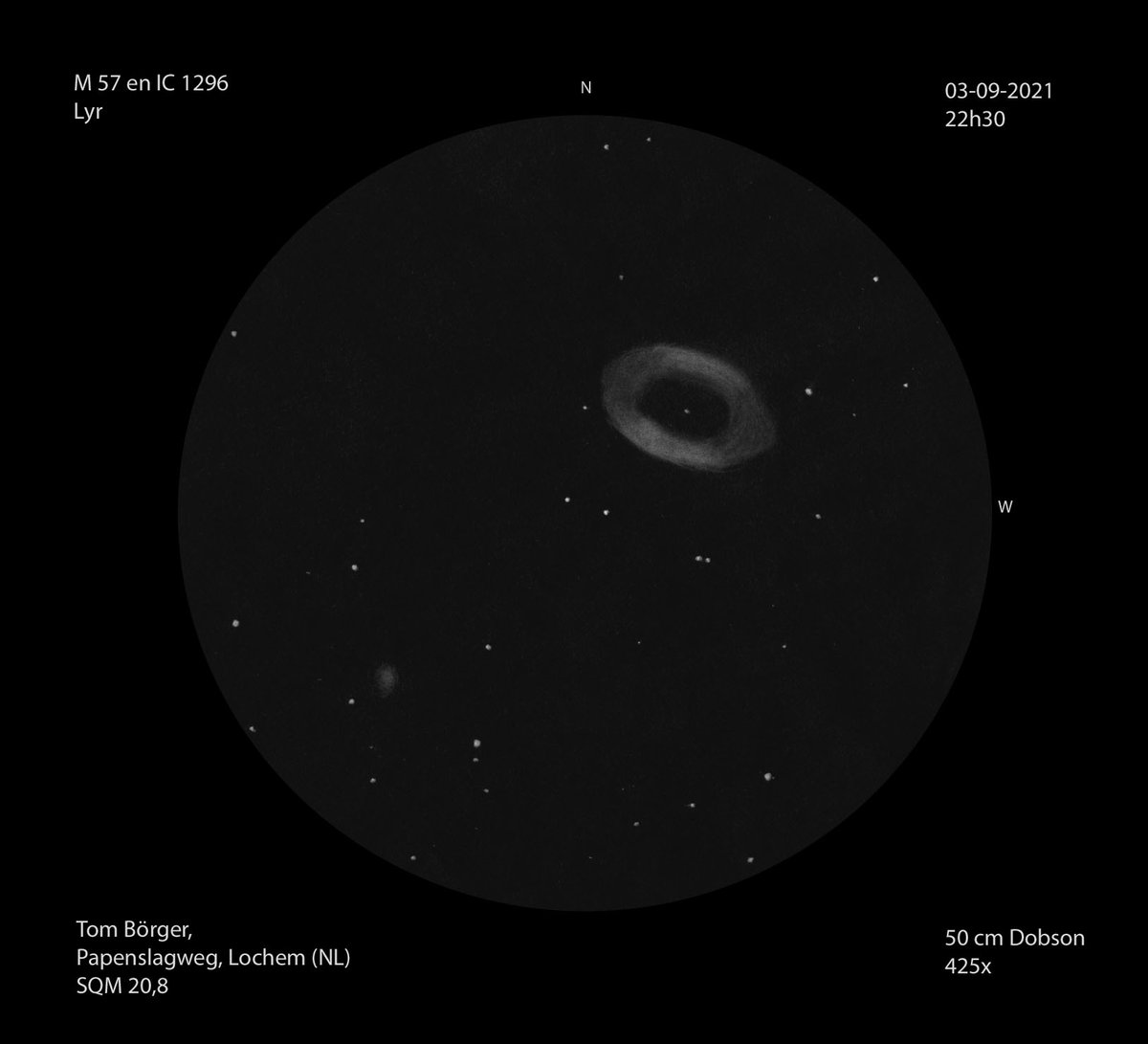 DeepskyLog's tweet image. The #deepskylog sketch of August 2025 is this sketch of the Galaxy IC 1296 in Lyra by Tom Borger.
Congratulations, Tom!
More information can be found here:

deepskylog.org/index.php?inde…

#sketch #sketchofthemonth #deepsky #astronomy #deepskydrawing #sketches