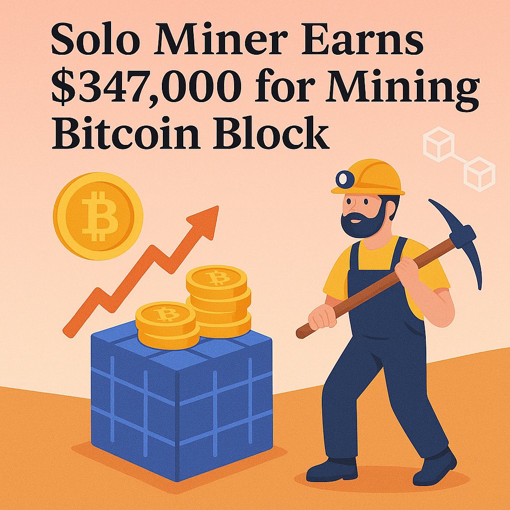 On September 7, a solo miner earned 3.129 BTC (≈$347,000) for mining a Bitcoin block. The block held 593 transactions worth 473.61 BTC ($52.6M). The reward combined the 3.125 BTC base plus 0.0042 BTC in fees.