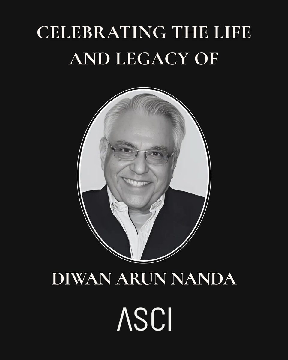 ascionline's tweet image. Remembering #DiwanArunNanda, Founder &amp;amp; Former Chairman of Rediffusion and one of Indian advertising’s most influential leaders.

A trailblazer in brand building and a strong advocate of ethics in advertising, his leadership and legacy will always be remembered.

#ASCI
