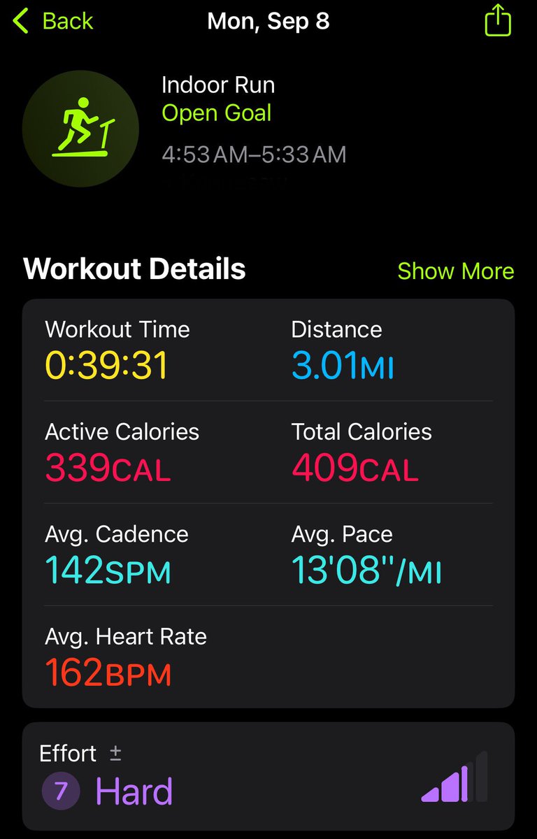 Cis4Coco's tweet image. Good morning, lovelies! I did NOT want to get out of bed this morning, and begrudgingly got up and worked out. Today’s run wasn’t my best and I should have stopped after 2 miles, but pushed it to 3; my time was terrible today, but I got it done! #gome 💪🏾