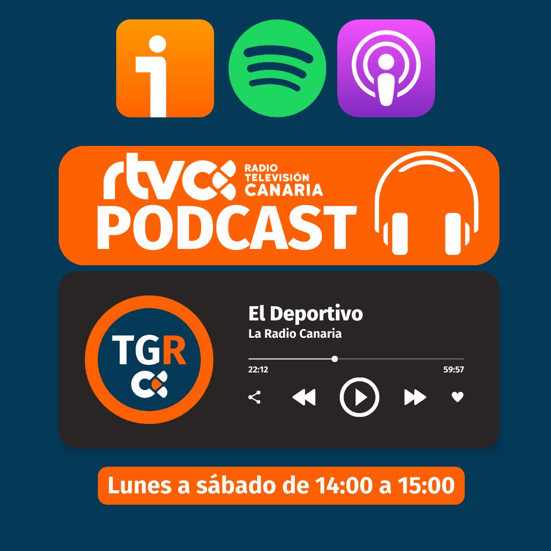 🎧 ¡Gracias por acompañarnos un día más!

Si te lo perdiste, ya puedes volver a escuchar #ElDeportivo en formato podcast 📻👇
🔗 rtvc.es/el-deportivo-d…
🟠 ivoox.com/podcast-deport…
🟢 open.spotify.com/show/0WRwagaDy…
🟣podcasts.apple.com/es/podcast/el-…
#LaRadioCanaria #Podcast
