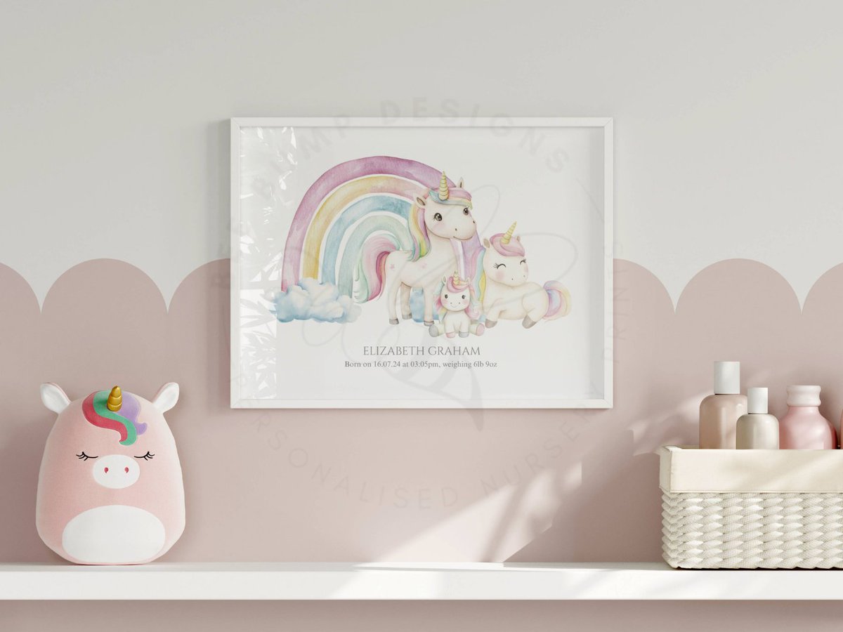 BeeBumpDesigns's tweet image. Personalised Unicorn family print for nursery or girls bedroom. Ideal gifts for baby shower, birthdays or keepsakes. #nurseryprints #printsforkids #printsforgirls #nurseryprintsforbaby #babynurseryprint #giftideas #smartsocial #personalised #personalisedprintsforkids