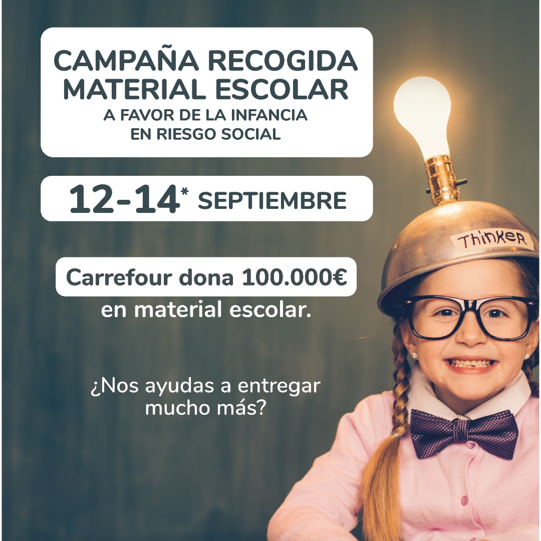 📚✏️ Vuelta al cole solidaria

Junto a <a href="/CarrefourES/">Carrefour España</a>, lanzamos una campaña para ayudar a familias con material escolar. ¡Cada gesto cuenta! 💙

👉 Dona cuadernos, lápices y mochilas en supermercados.

#VueltaAlColeSolidaria #TodosConMaterial #Solidaridad