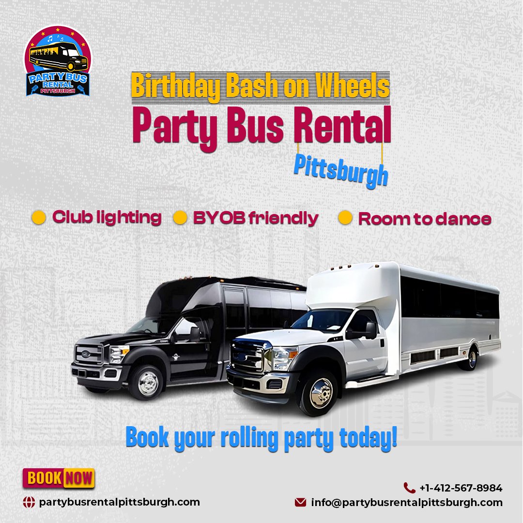 bus_pittsburgh's tweet image. Birthday Bash on Wheels with Party Bus Rental Pittsburgh Limo Service – Celebrate in Style!

📞 Book your birthday party bus today at 
+1 -412-567-8984 or visit our site partybusrentalpittsburgh.com.
.
.
#BirthdayBashOnWheels #PartyBusRentalPittsburghLimoService #BirthdayPartyBus
