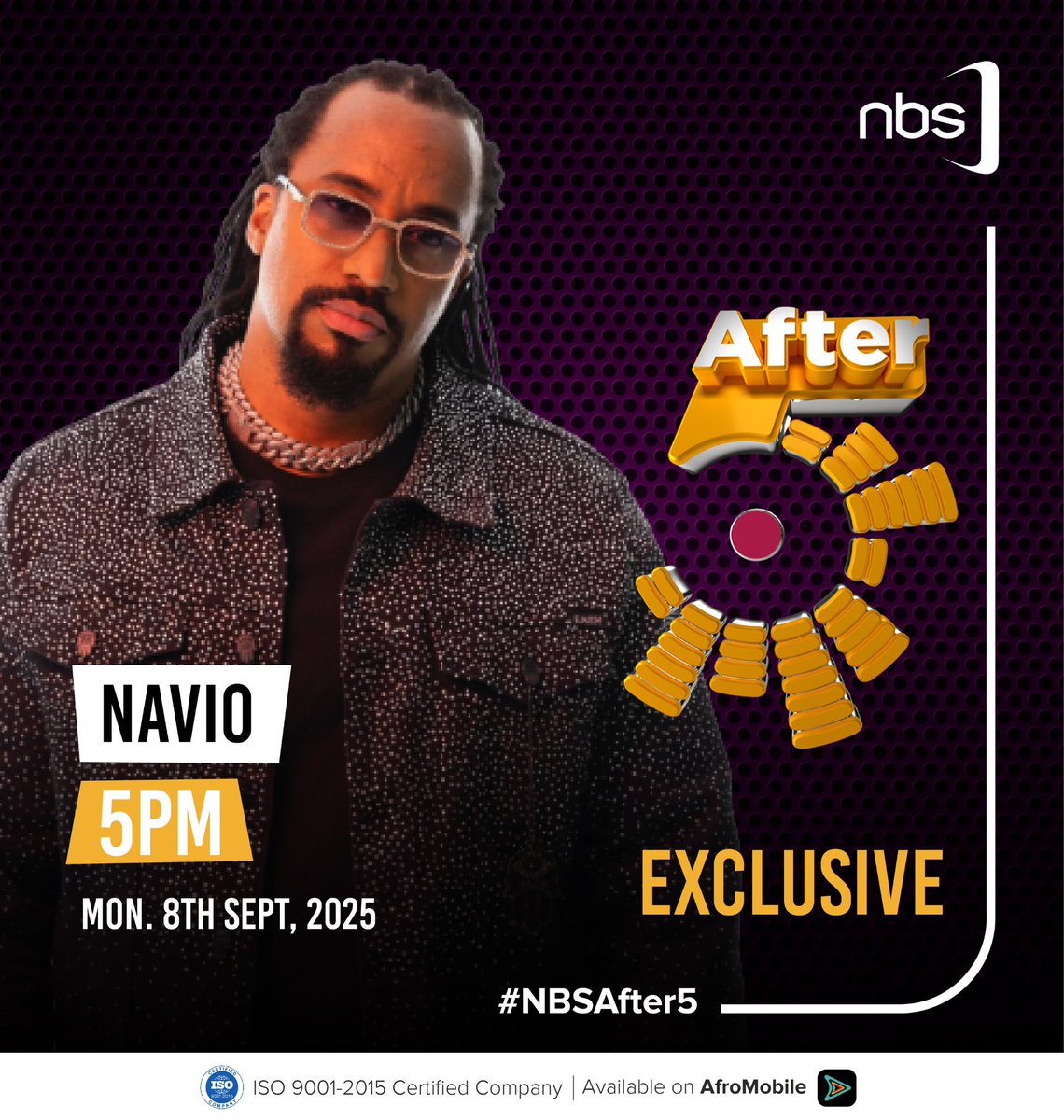 NBSAfter5's tweet image. The legendary @naviomusic will be in the house!

Catch him today at 5 PM on #NBSAFTER5 as we dive into his journey.

Which Navio hit is your all-time favorite? Let us know in the comments!

#NBSUpdates