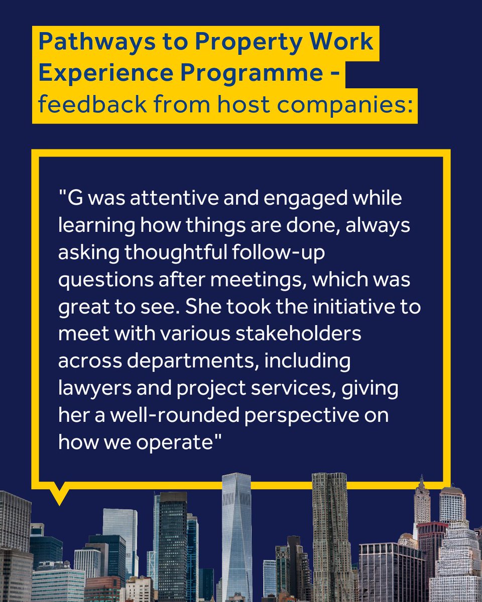 💼The Pathways to Property work experience programme is taking place in October. If you are able to provide a work experience opportunity to a participant, please e-mail Tom Woolmer on t.j.woolmer@reading.ac.uk or visit: bit.ly/4mr51zJ

#PathwaystoProperty #RREF