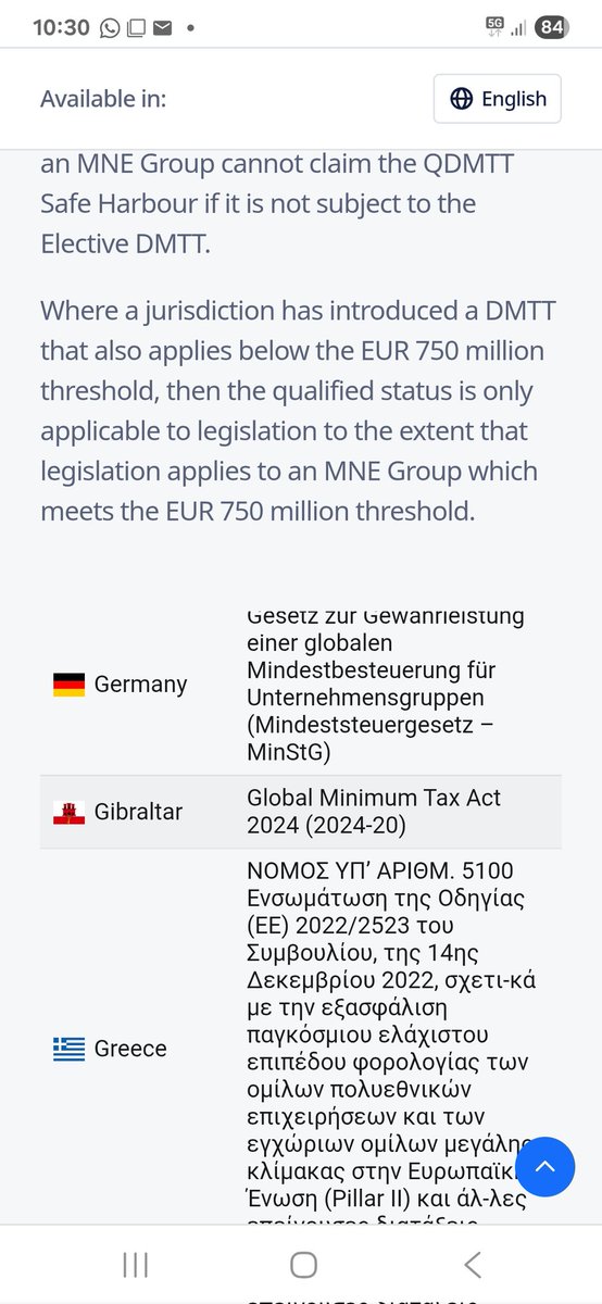 Gibraltar is finally on the list!

The <a href="/OECD/">OECD ➡️ Better Policies for Better Lives</a> has listed the Global Minimum Tax Act 2024 as a qualified domestic top up tax...

<a href="/GibraltarGov/">HM Govt of Gibraltar</a>