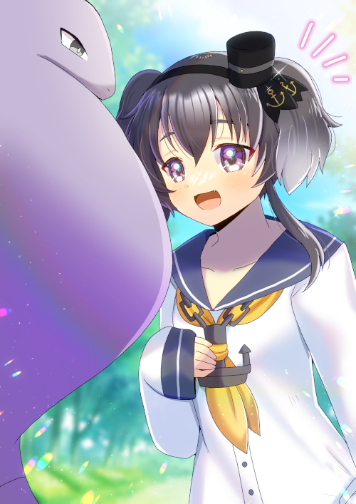 時津風(艦これ) 「アーボックと時津風を描かせて頂きました! リクエスト有難うございます(そう言えば」|ヒヨヨ@skeb募集中のイラスト