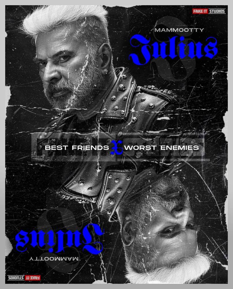 fakeitstudios's tweet photo. [Belated] Happy Birthday to the #Legend #Mammootty, an actor whose talent, range &amp; screen presence have inspired generations, even me! As a small tribute, here’s a #fanmade poster of my personal project, celebrating the icon. #Mammukka  #MalayalamMovie #JuliusCaesar #fakeit https://t.co/Dhr4VZ0pOd