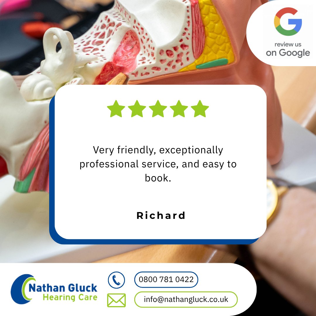We’re always delighted to hear that our patients are happy with the care they’ve received. ❤️‍🩹

👉 Please leave us a Google review here: loom.ly/E0qV9Ig

#PatientCare #HearingCare #GoogleReview