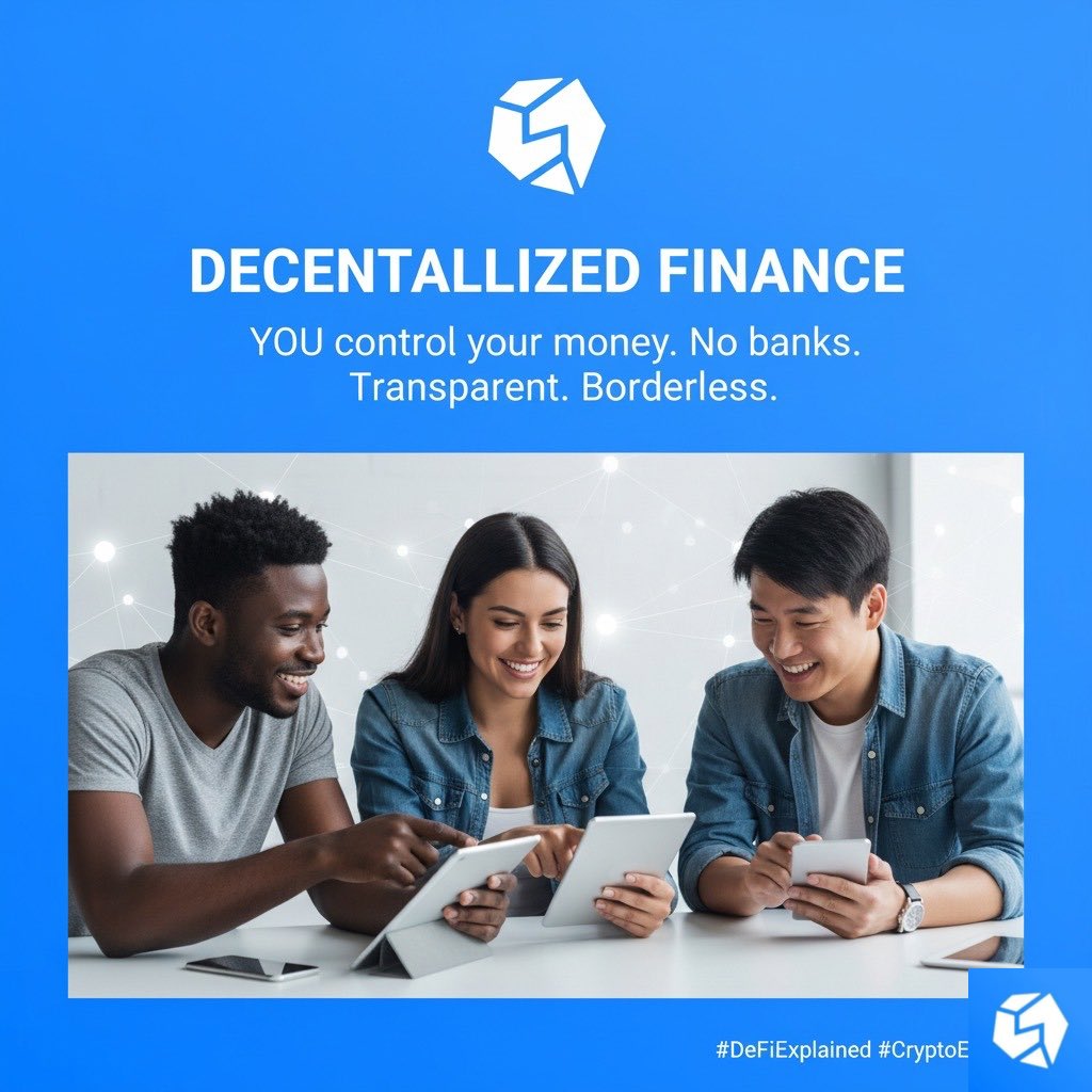 Princess100W's tweet photo. 2/
 DeFi = Decentralized Finance. It removes banks and lets you control your money directly through blockchain. Transparent, borderless, and available to anyone with internet. That’s financial freedom. #DeFiExplained #CryptoEducation https://t.co/2E0K8Fpb03